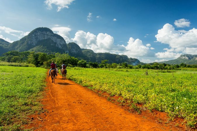 Horse riding in Vinales Valley, Cuba