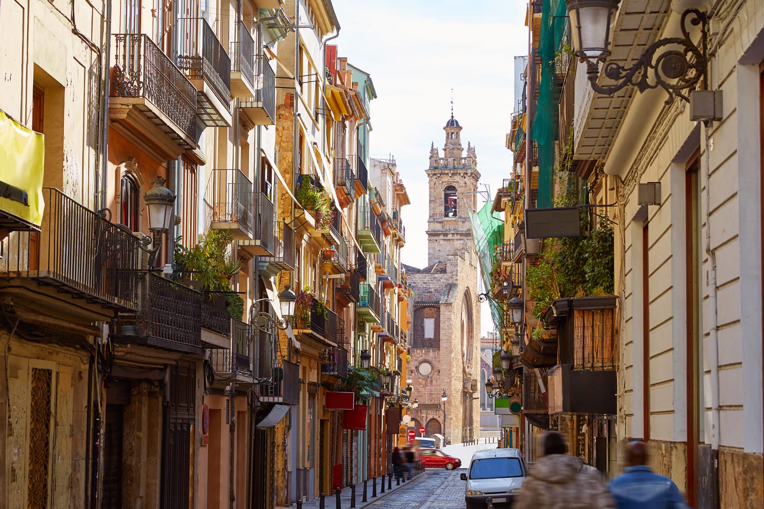 Valencia Bolseria street in Barrio del Carmen at Spain