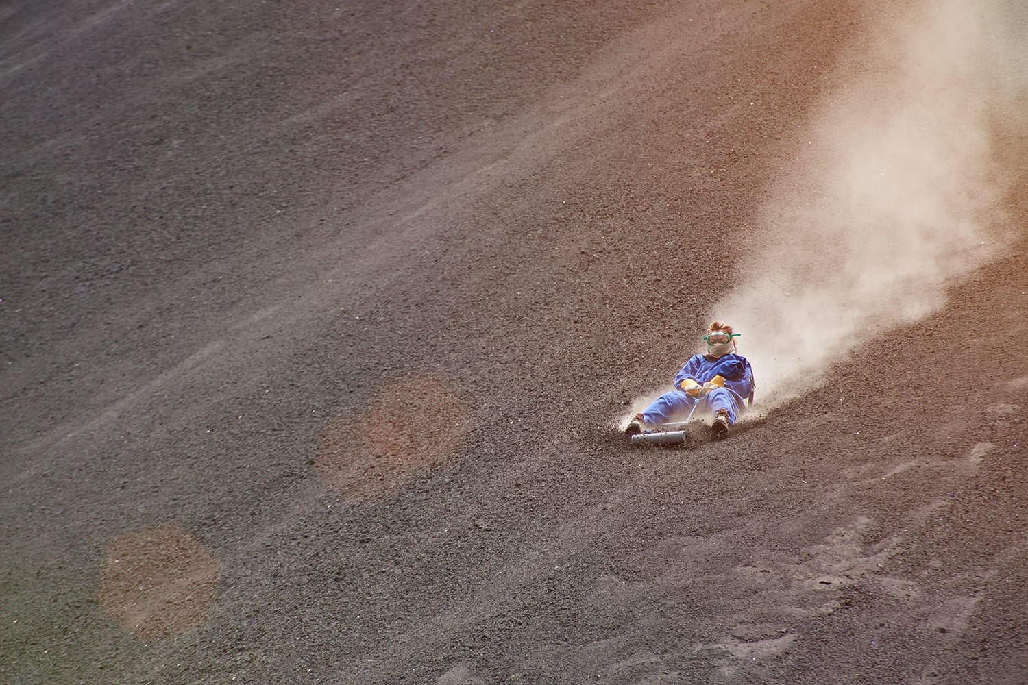 Volcano boarding activity in Nicaragua