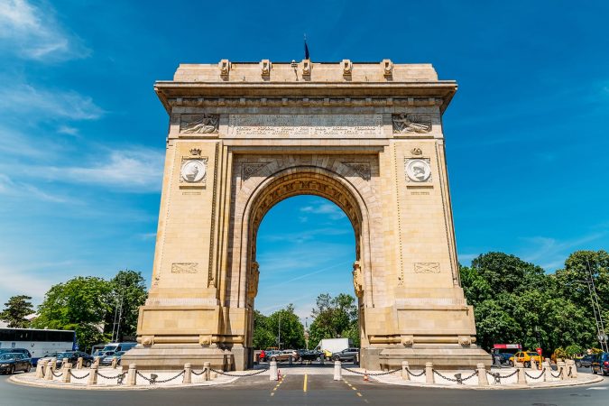 Built in 1936 Arcul de Triumf is a triumphal arch located in the northern part of Bucharest on Kiseleff Road.