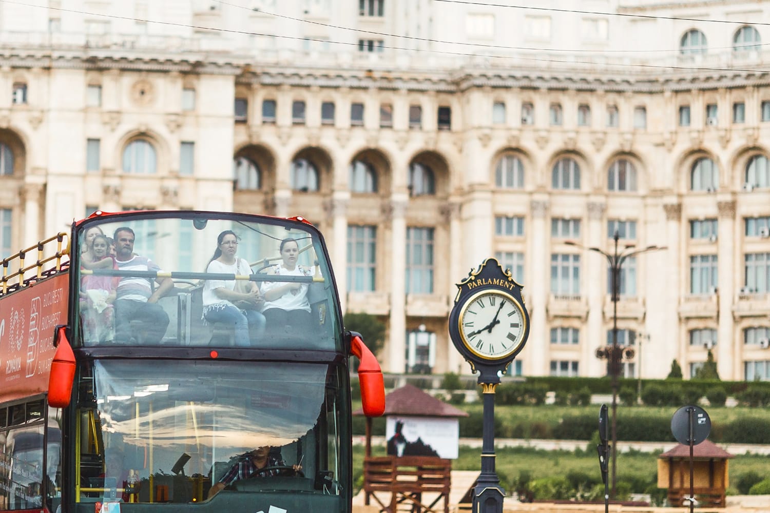 Tourist bus in Bucharest, Romania