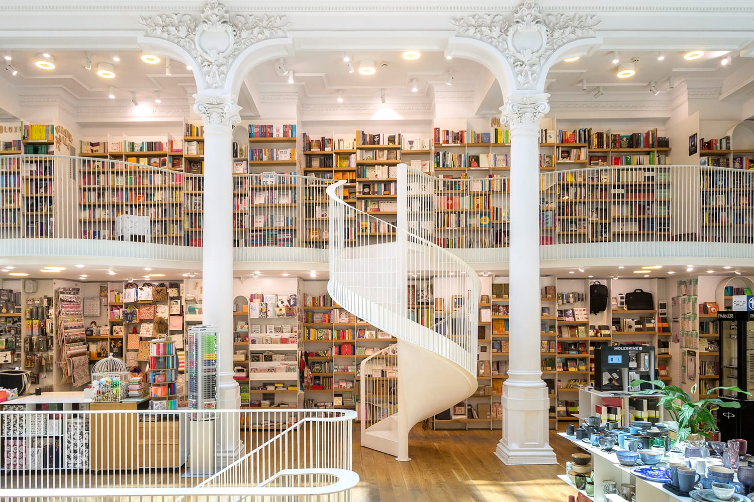 Interior of the Carturesti Carusel bookshop, located in the old city center Lipscani, Buacharest, Romania