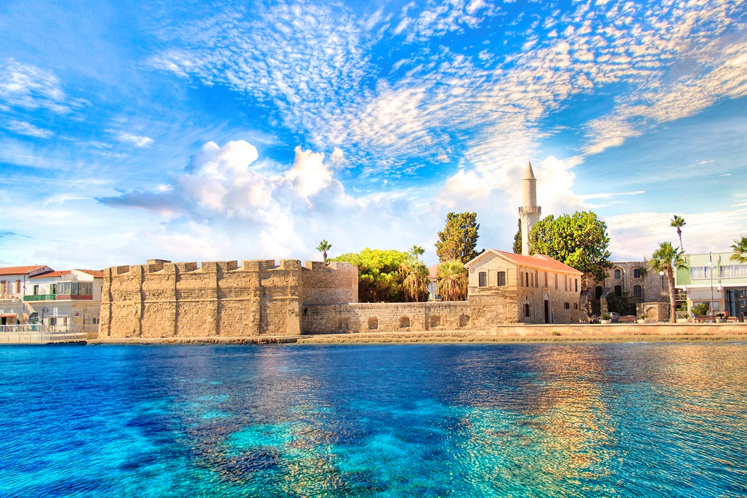 Beautiful view of the castle of Larnaca, on the island of Cyprus