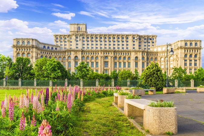 The Palace of the Parliament, Bucharest, Romania.