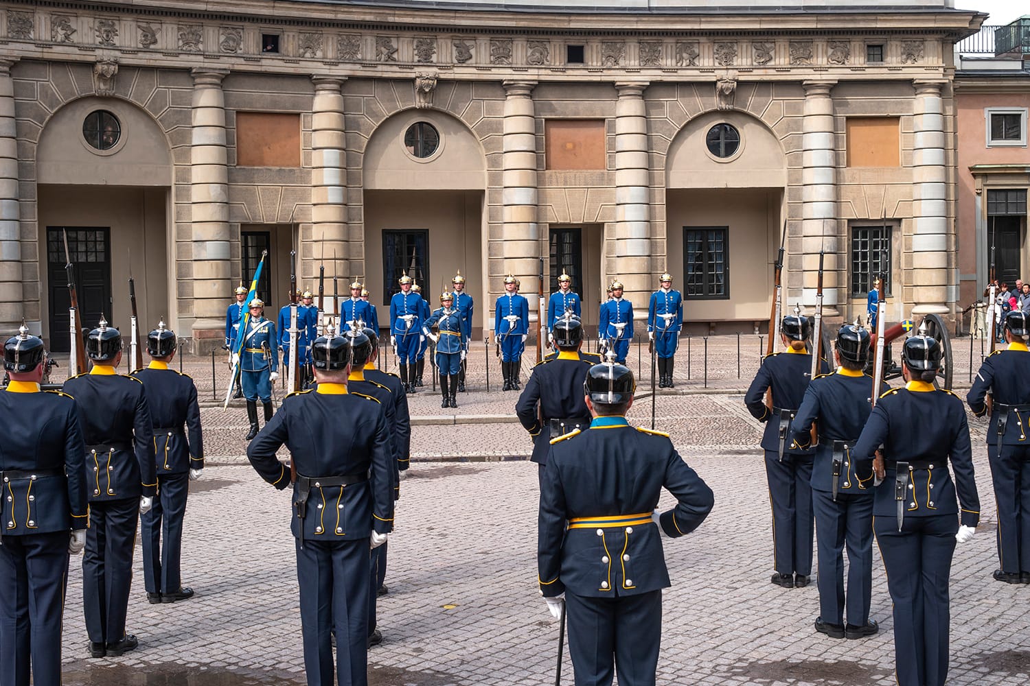 The Royal Guards Ceremony at the Royal Palace of Stockholm, Sweden