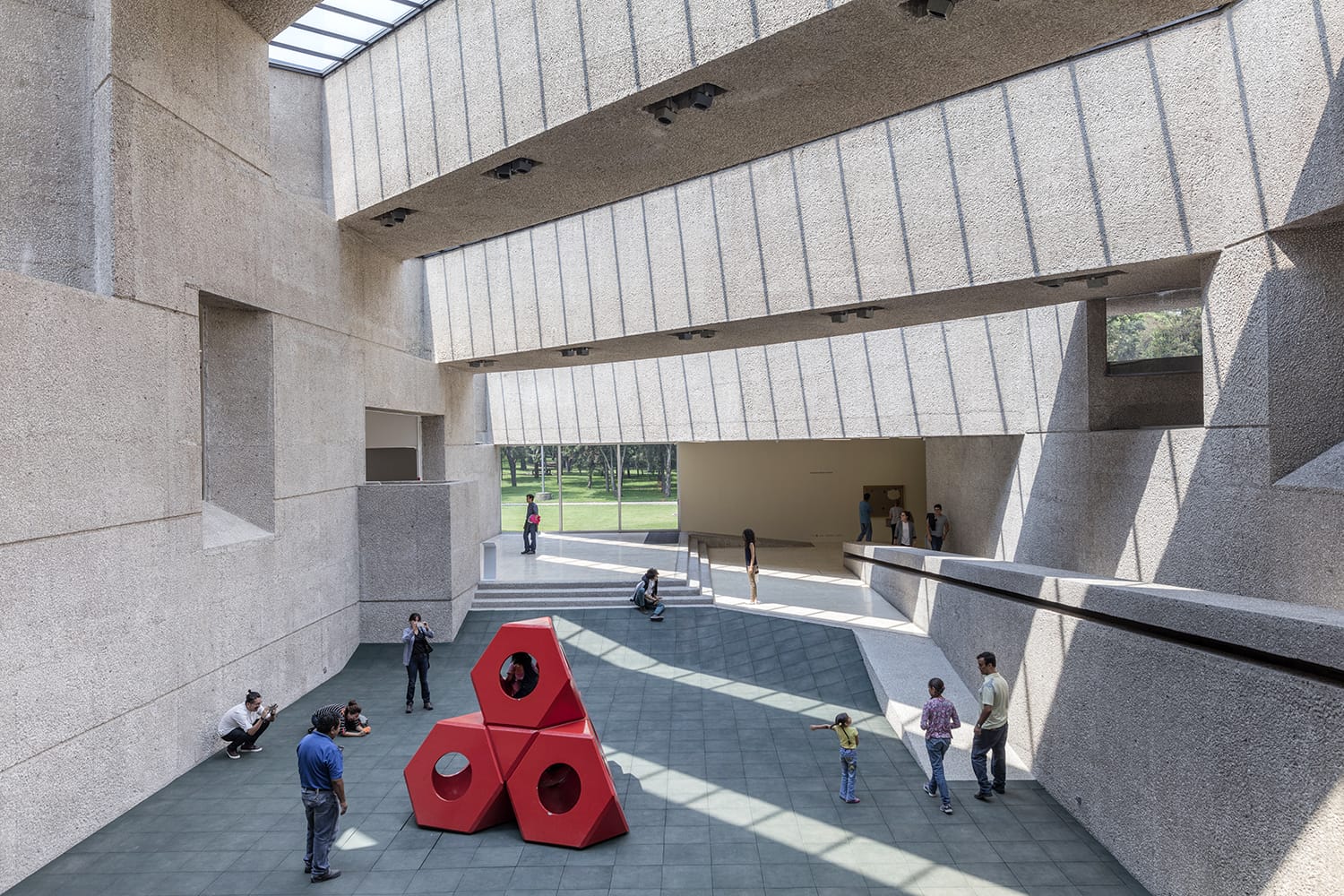 Interior of the "Rufino Tamayo Museum" in Mexico City a museum of modern art located in Chapultepec park.
