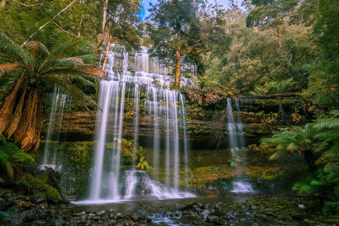 Beautiful Russell Falls, Mount Field National Park, Tasmania, Australia