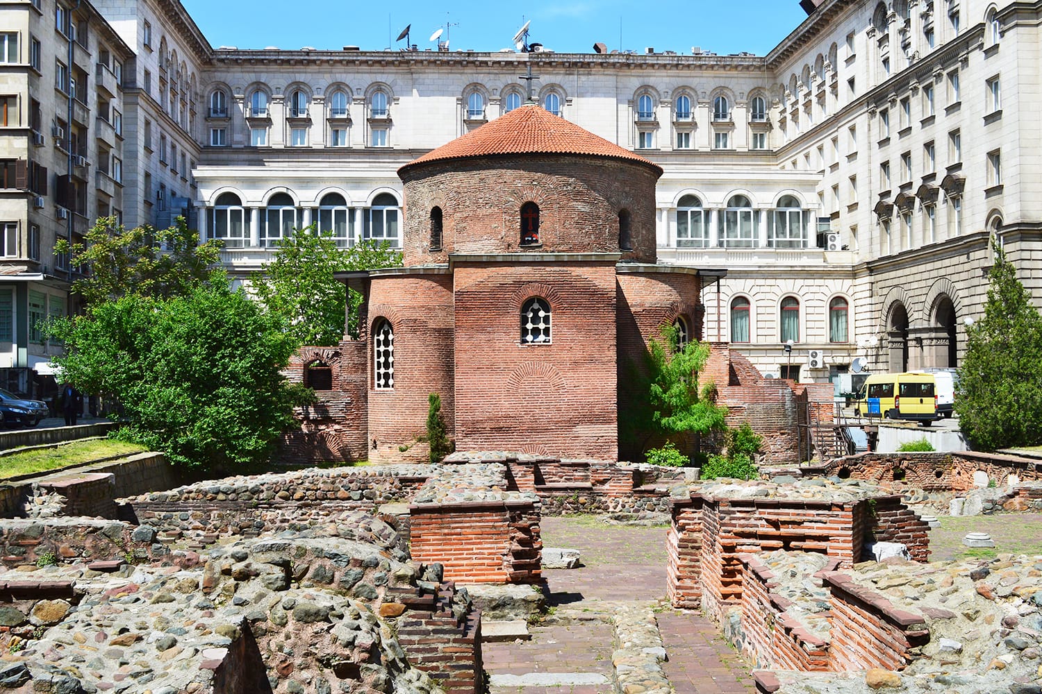 Saint George Rotunda among the ruins of the ancient town of Serdika, Sofia City, Bulgaria