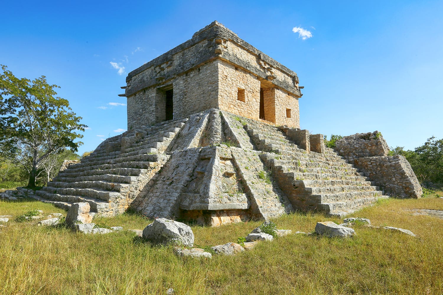 Seven Dolls temple in Dzibilchaltun, Yucatan, Mexico