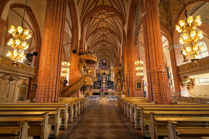 The main nave of the Storkyrkan, the oldest church in Gamla Stan and Stockholm Cathedral, Stockholm, Sweden