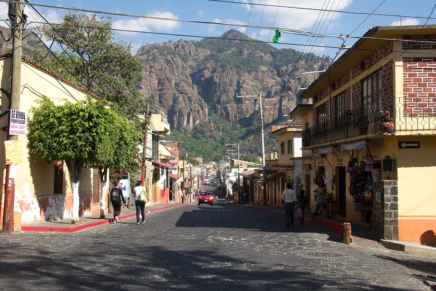 Street in Tepoztlan, Morelos, Mexico