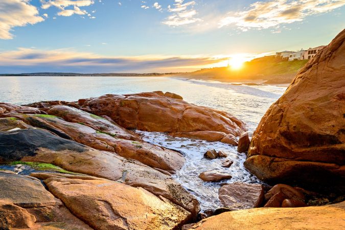 Picturesque sunset at Port Elliot, Horseshoe Bay, South Australia