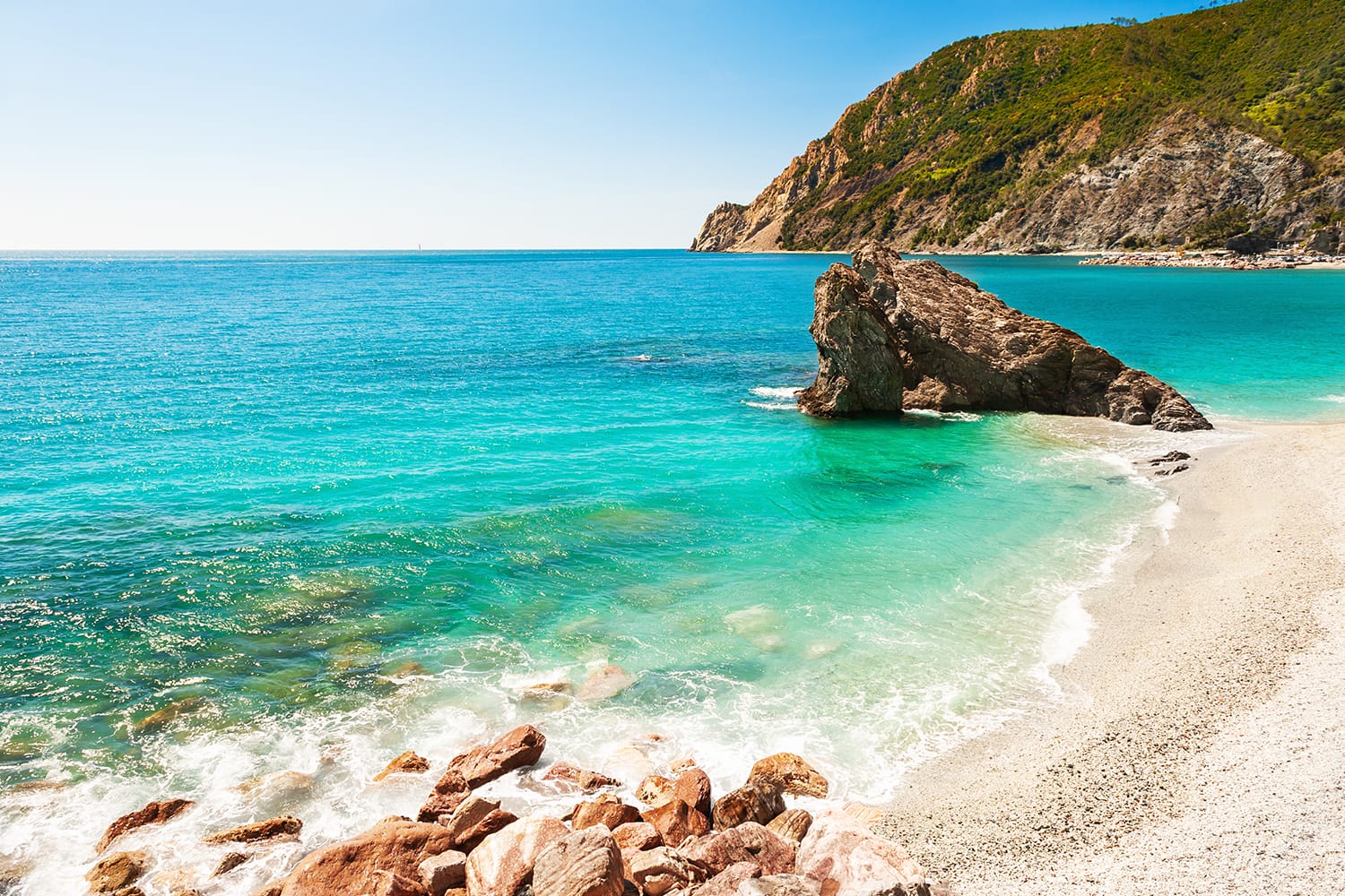 Beach in Monterosso al Mare, Cinque Terre, Italy