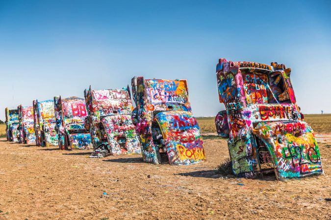 Cadillac Ranch in Amarillo, Texas, USA