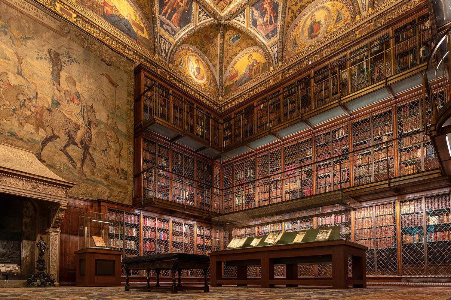 Inside the Pierpont Morgan library in New York City, USA