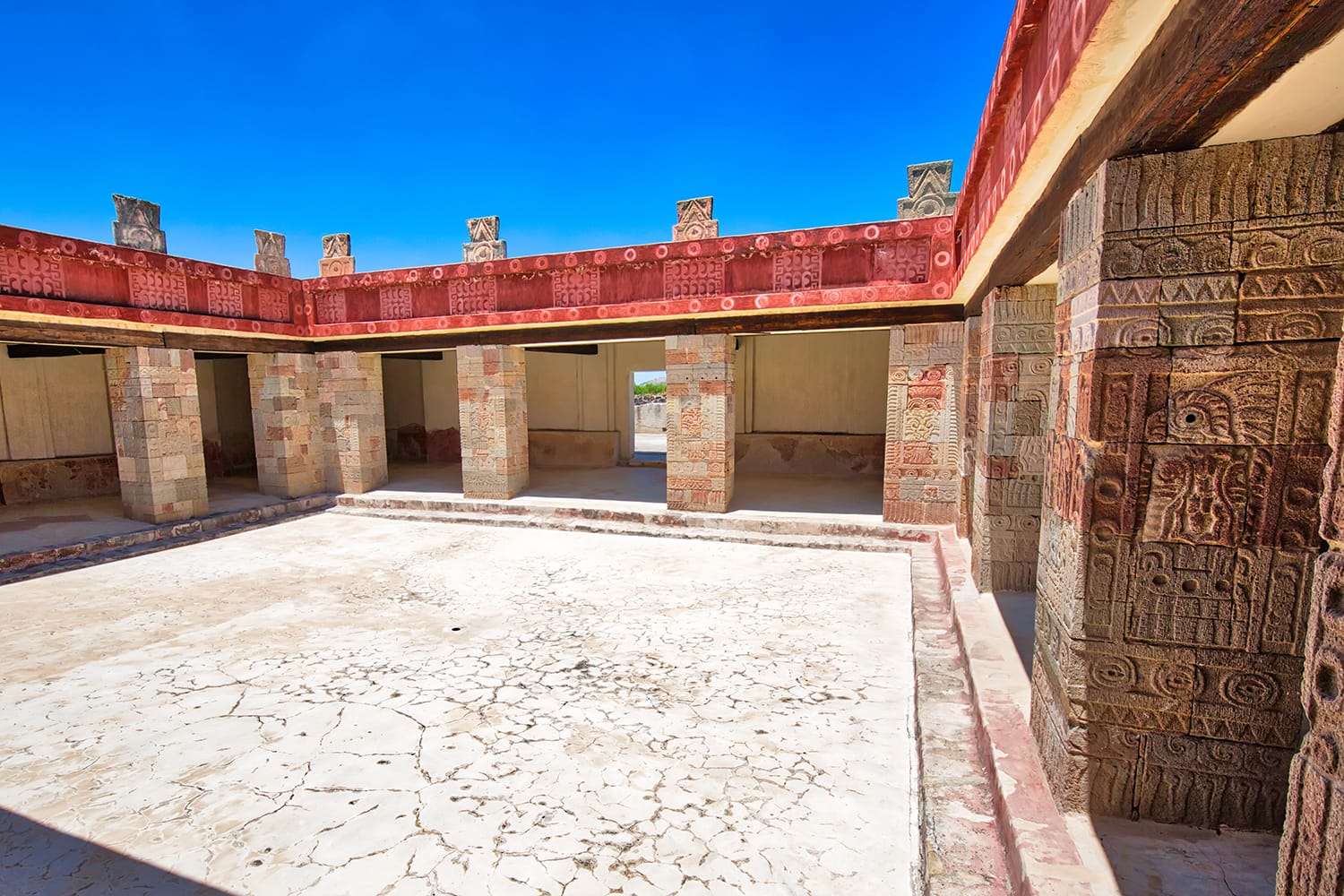 Palace of Quetzalpapalotl at Teotihuacan, near Mexico City in Mexico
