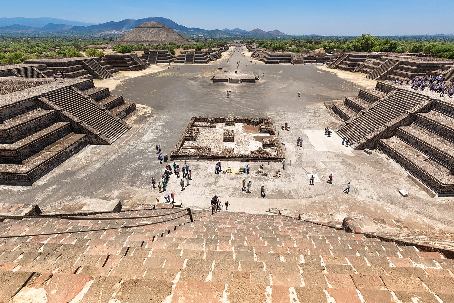 Aerial view of Teotihuacan, near Mexico City in Mexico