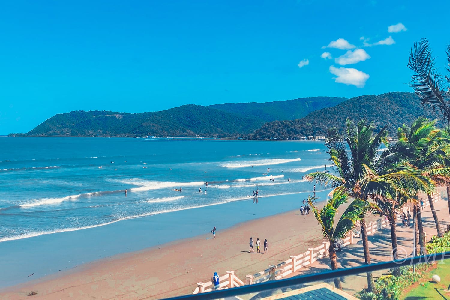 View of Sabang beach, Baler. One of the better surfing spots in the Philippines.