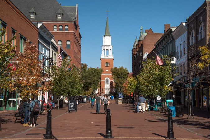 Church Street Marketplace in Burlington, Vermont, USA
