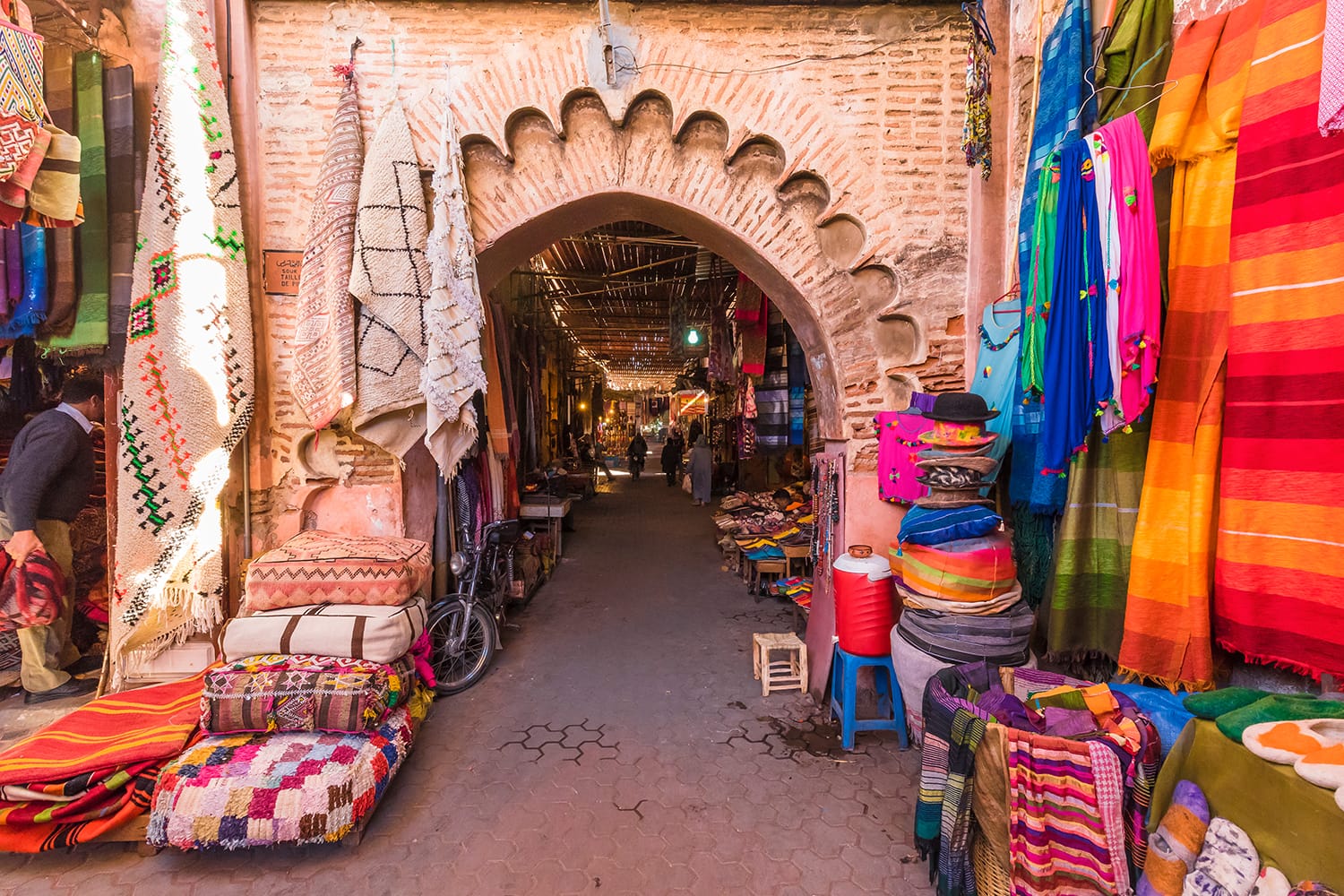 Souvenirs at the souk in Marrakech, Morocco