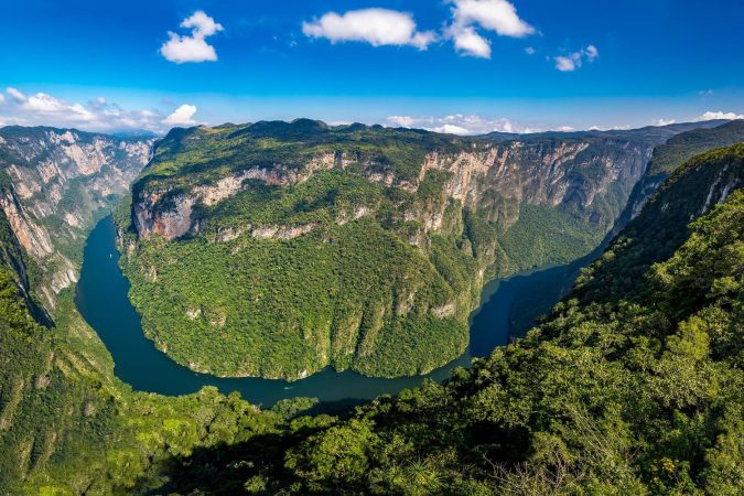 Aerial view of Sumidero Canyon - Chiapas, Mexico