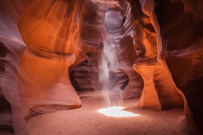 Light Pole at Antelope Canyon in Arizona, USA