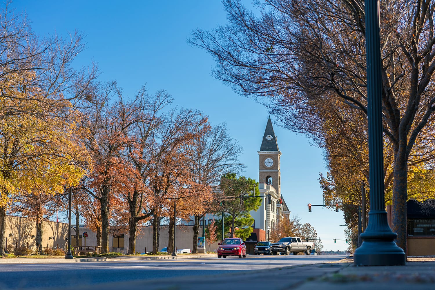 Downtown Fayetteville in Arkansas, USA