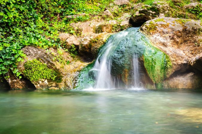 Waterfall at Hot Springs National Park, Arkansas, USA