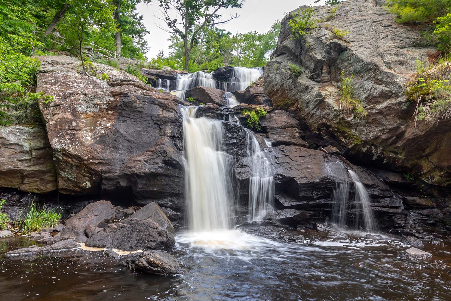 Chapman Falls in Devil's Hopyard State Park, Connecticut, USA