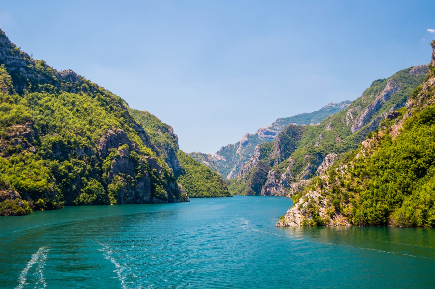 Lake Koman landscape, Albania