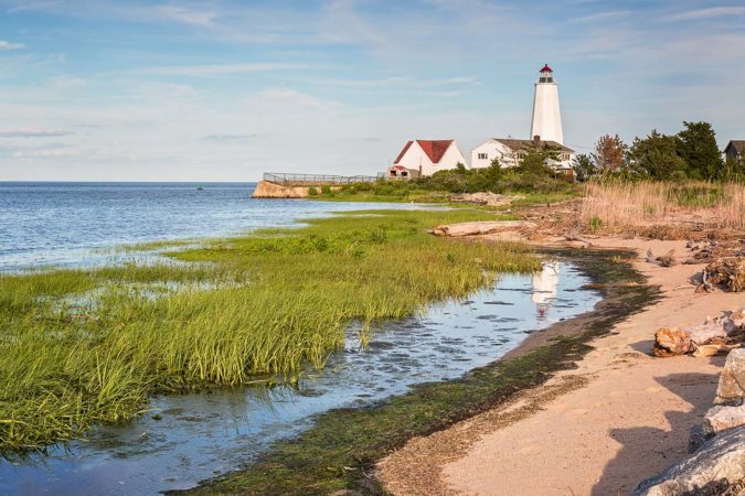 Lighthouse in Saybrook, Connecticut, USA