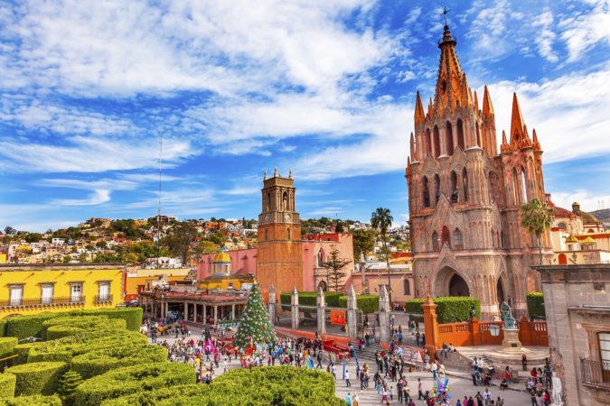 Parroquia de San Miguel Arcángel in San Miguel de Allende, Mexico