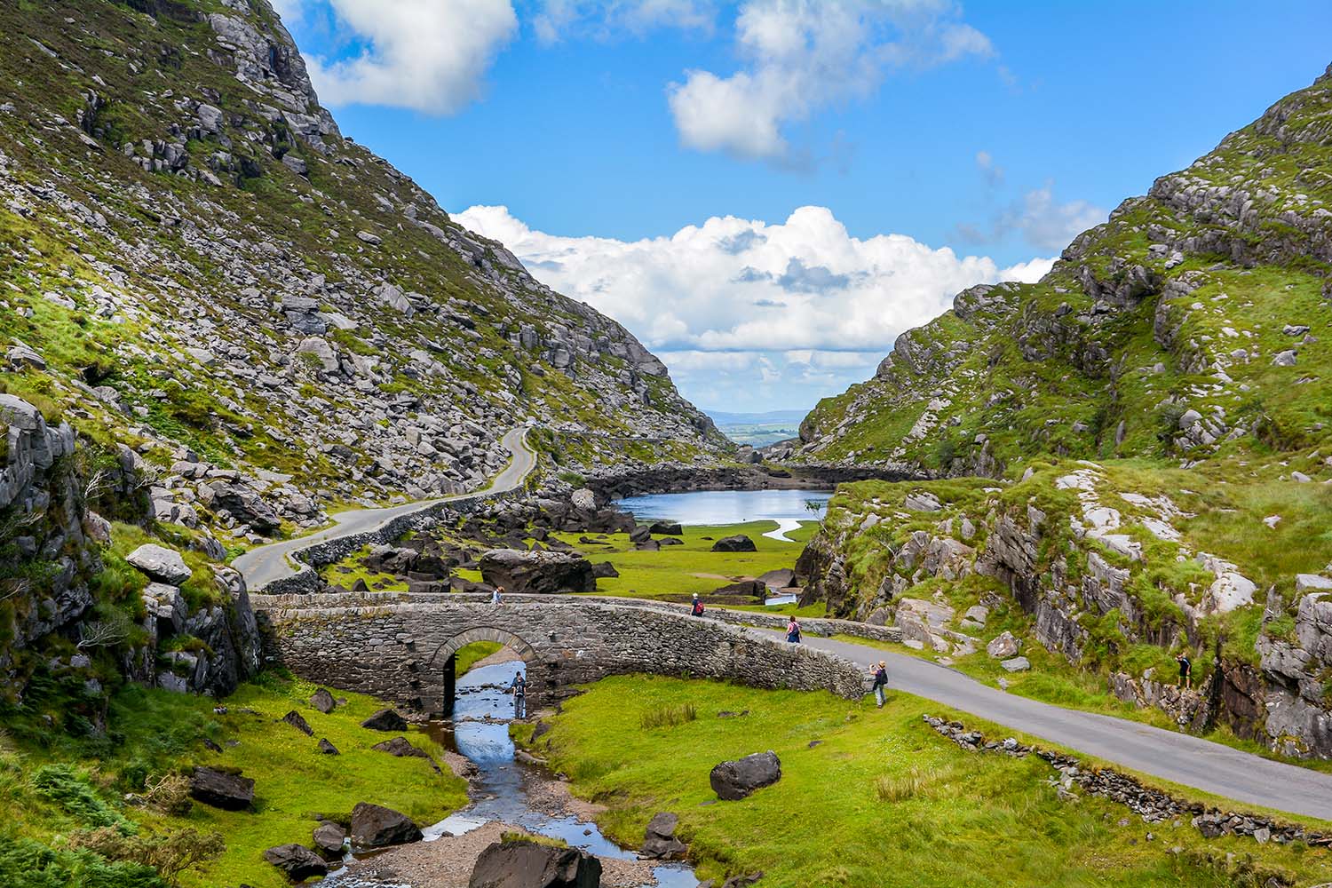 Scenic view of Gap of Dunloe, County Kerry, Ireland.