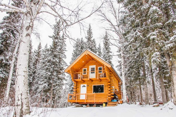Beautiful Log Cabin in Alaska, USA