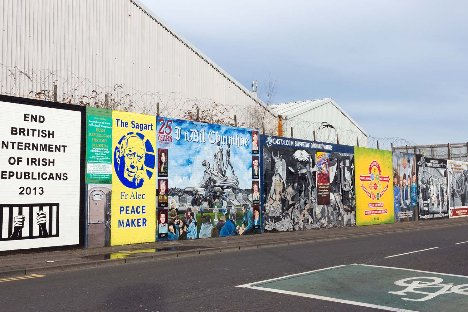 Political mural in Belfast, Northern Ireland.