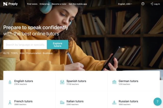 Preply review screenshot website