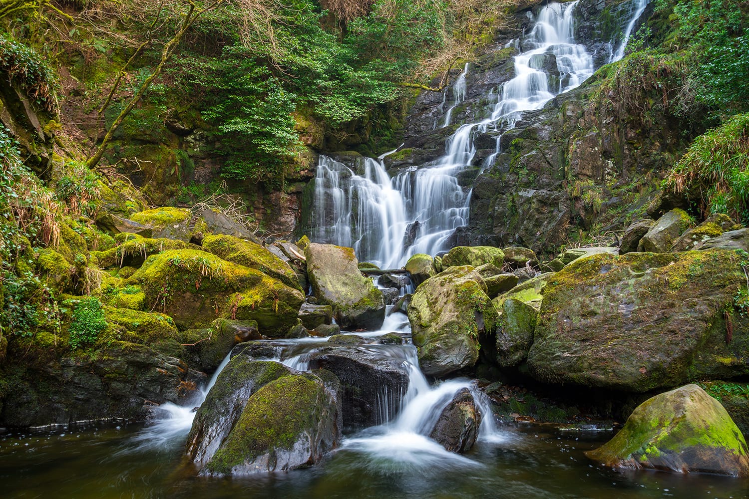 Torc waterfall in Killarney National Park, Ireland