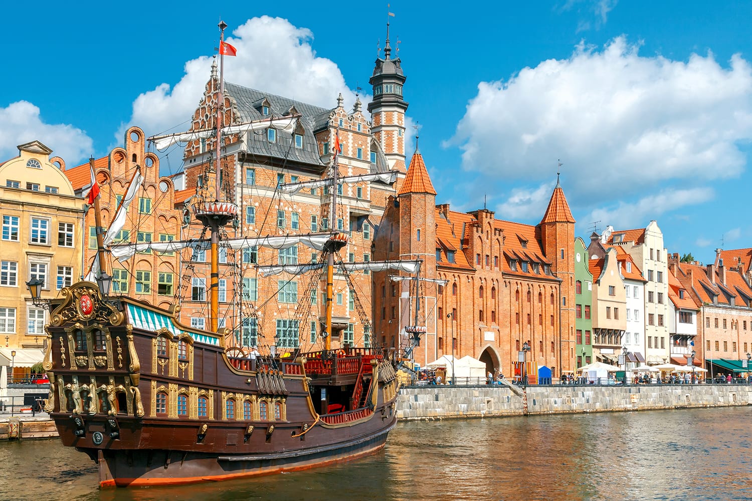 Central embankment in Gdansk, Poland