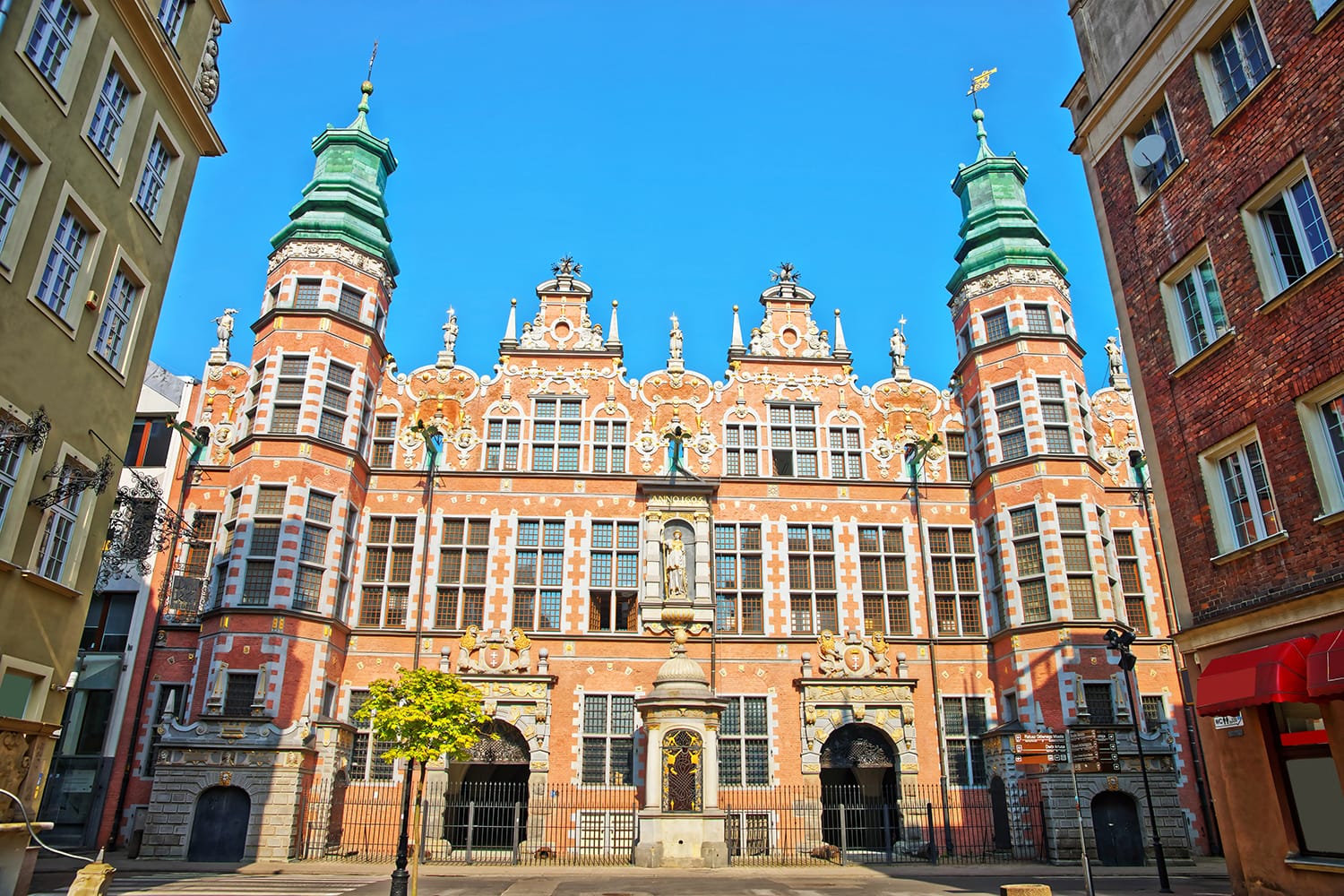 Great Arsenal on Piwna Street in the old town of Gdansk, Poland