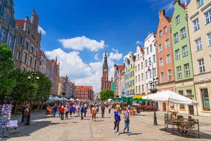 Architecture of the Long Lane in Gdansk, Poland