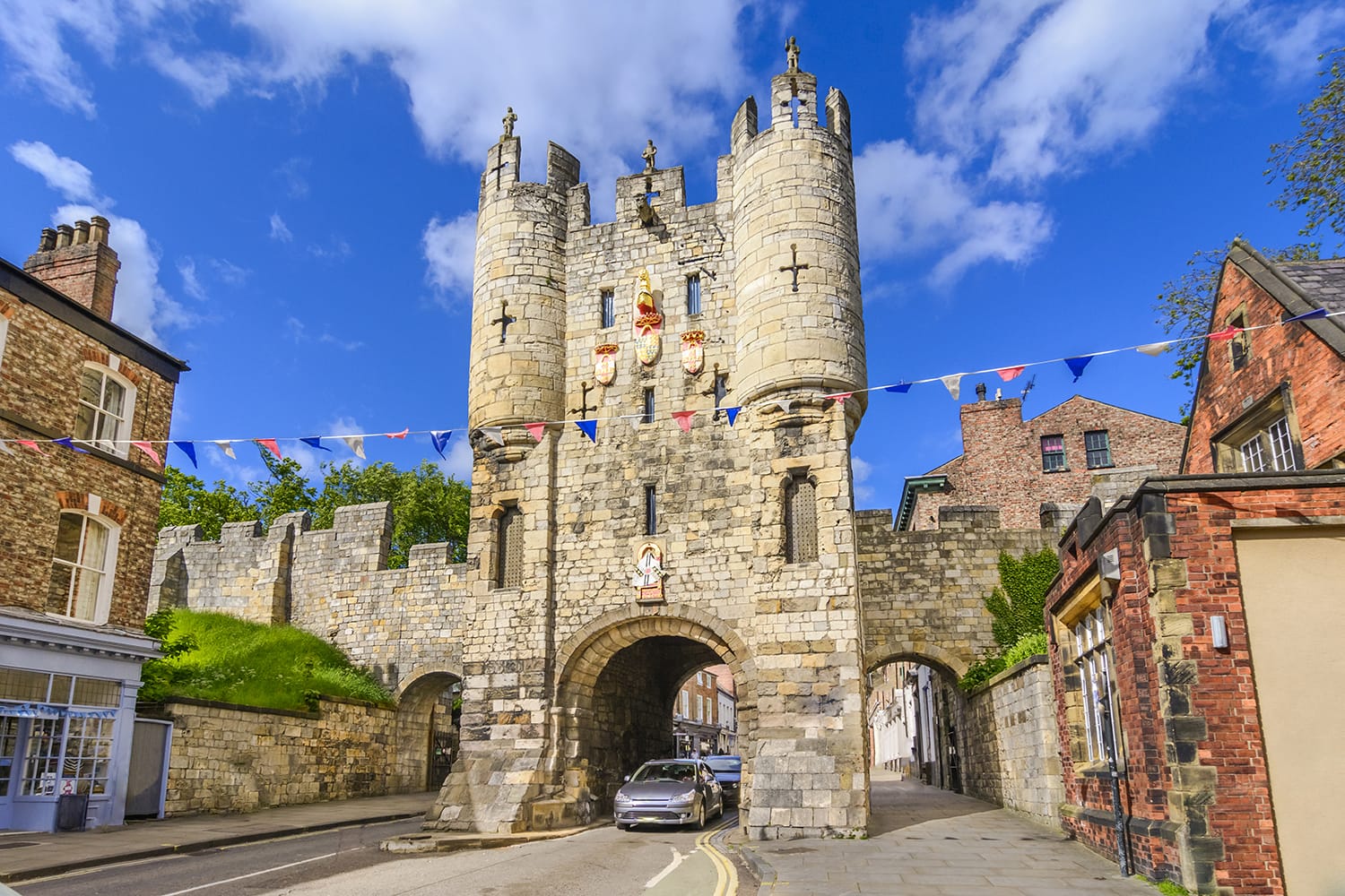 Micklegate - old medieval gate of York, Yorshire, England, UK, United Kingdom, Europe