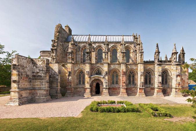 Rosslyn chapel in Scotland, UK