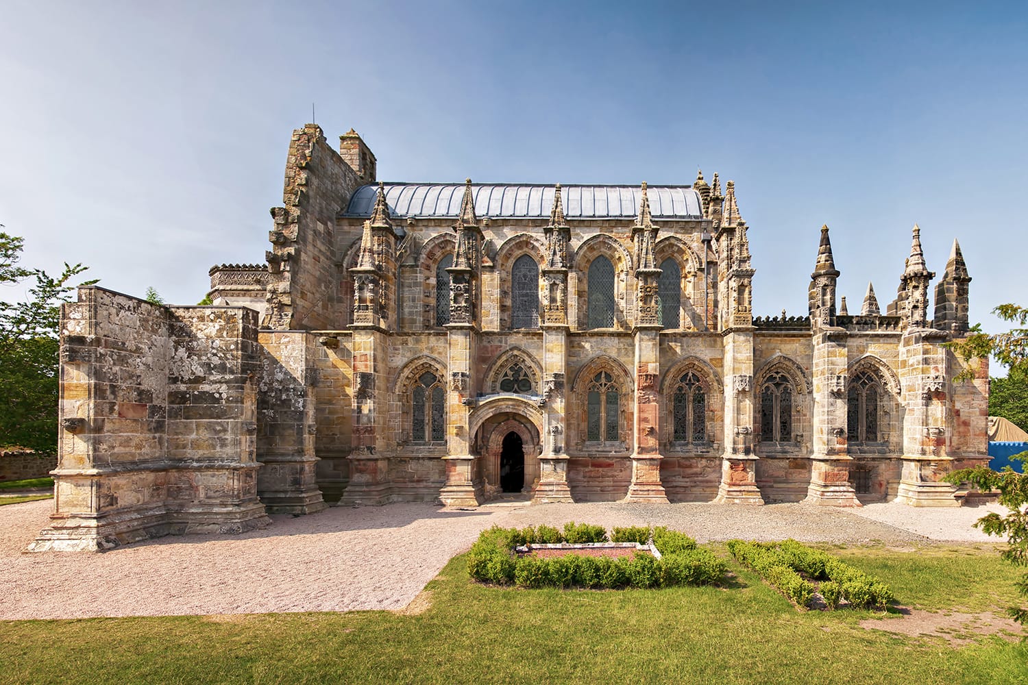 Rosslyn chapel in Scotland, UK