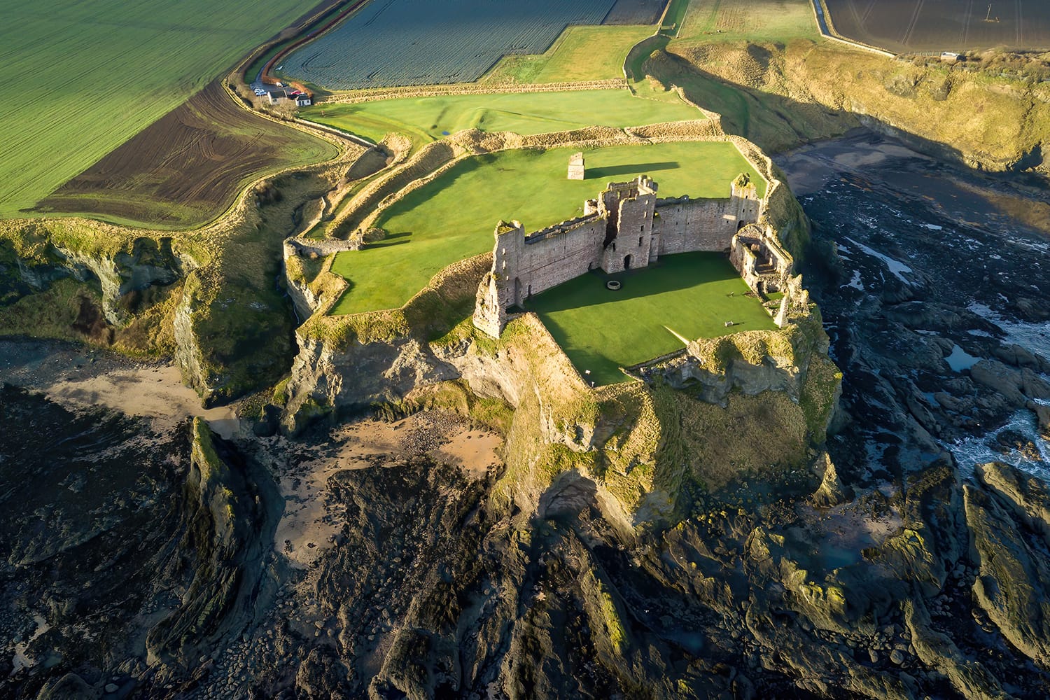 Tantallon Castle in East Lothian, Scotland, UK