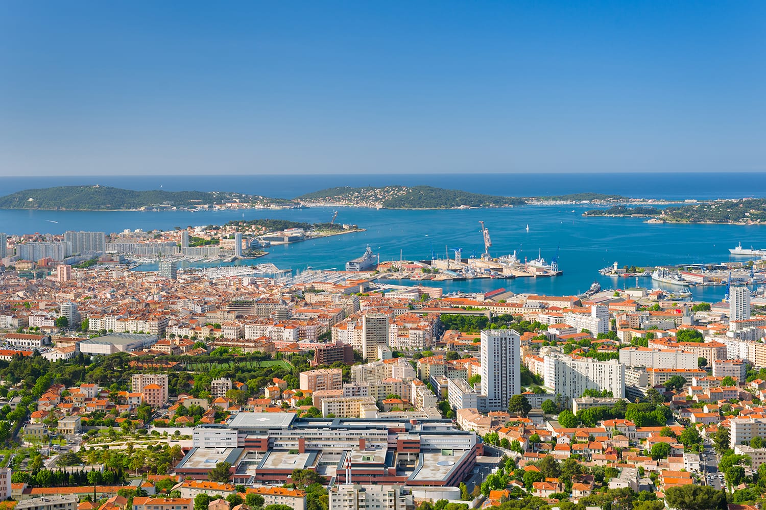 Aerial view of Toulon, France