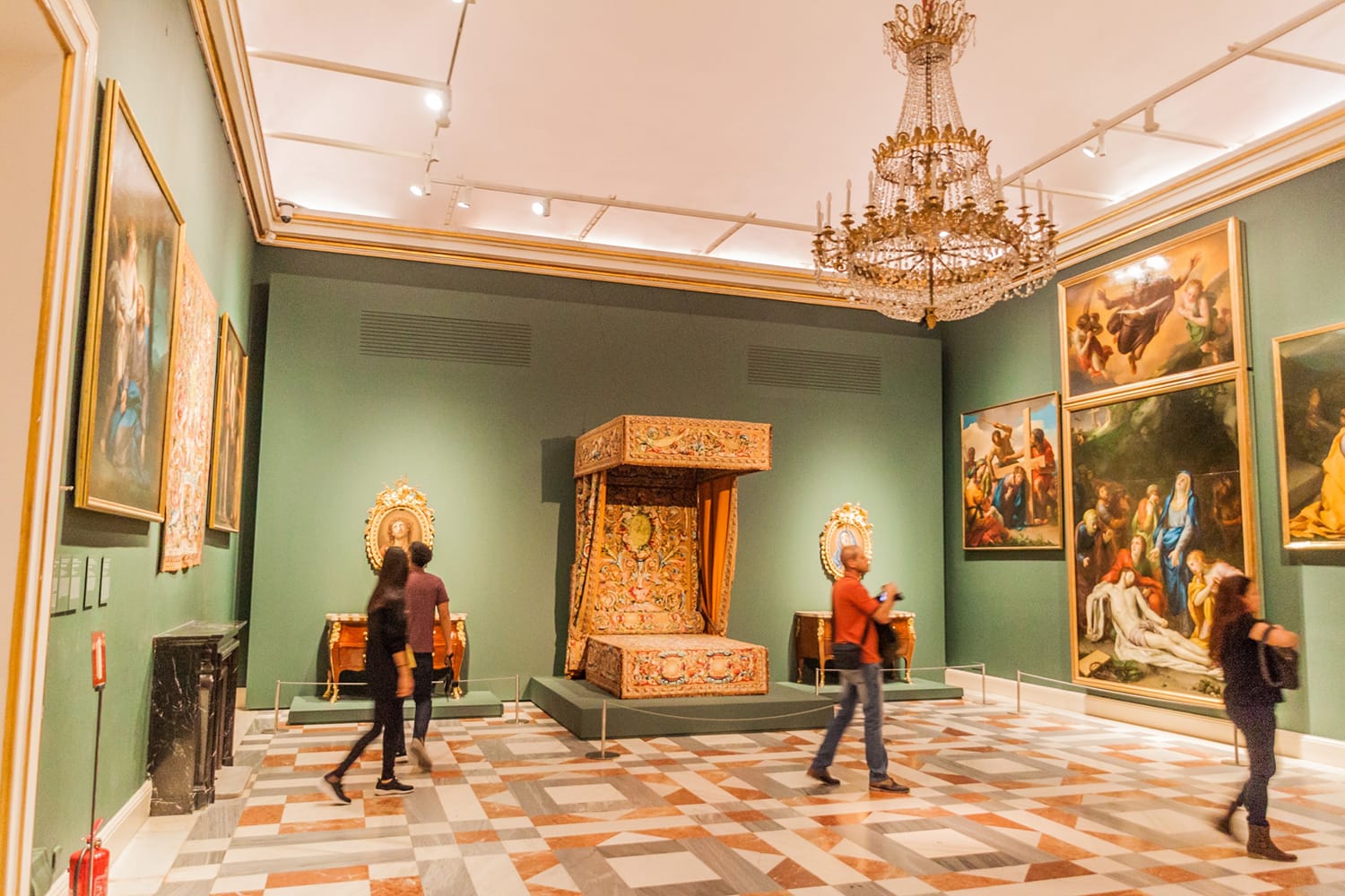 One of many rooms in the Royal Palace (Palacio Real) in Madrid, Spain