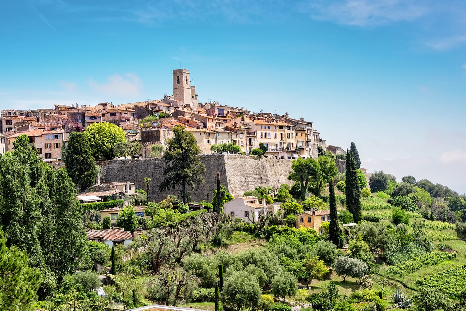 Saint-Paul-de-Vence, an old historic village in France.