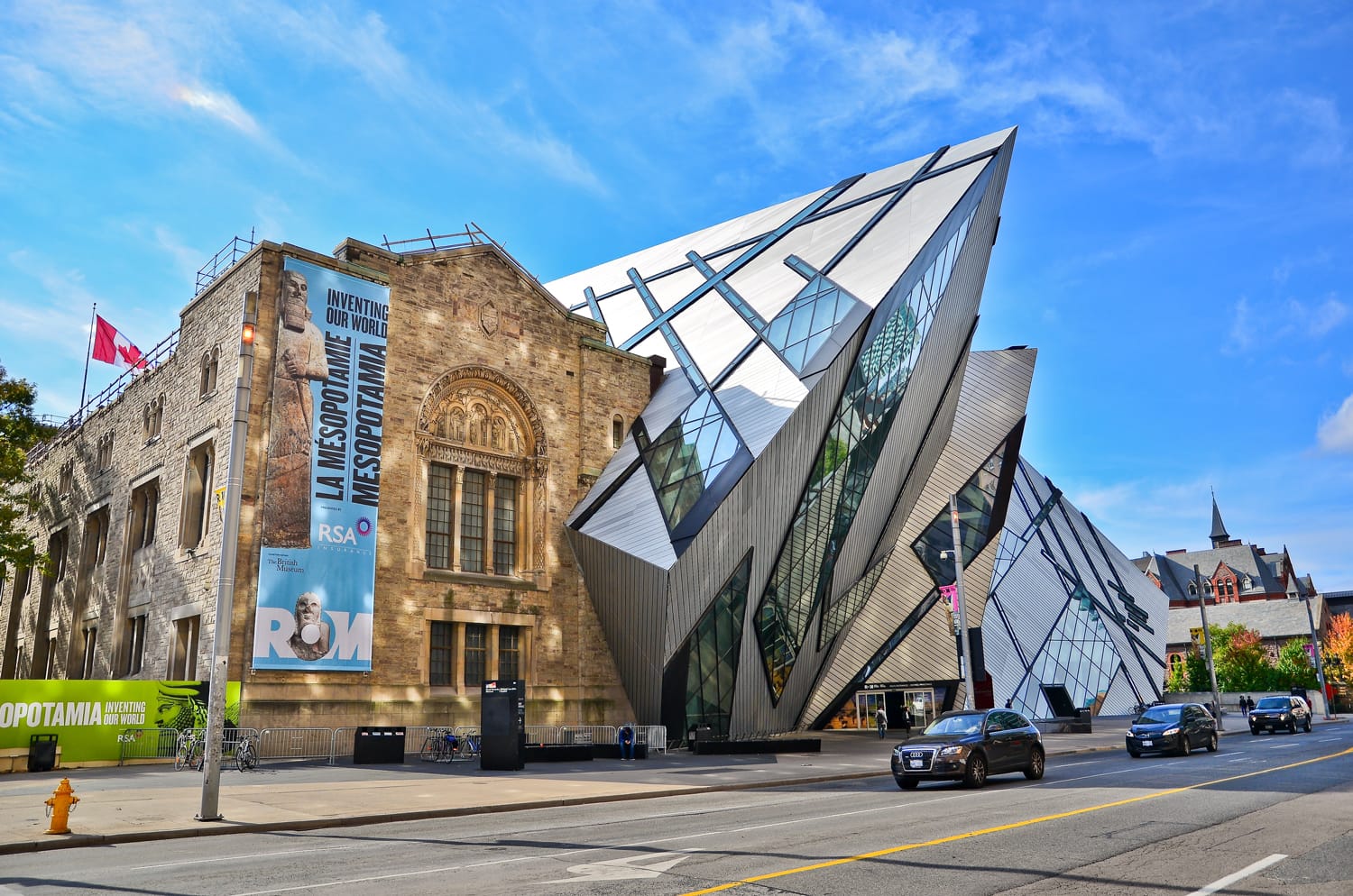 View of the Royal Ontario Museum in a sunny day in Toronto, Canada