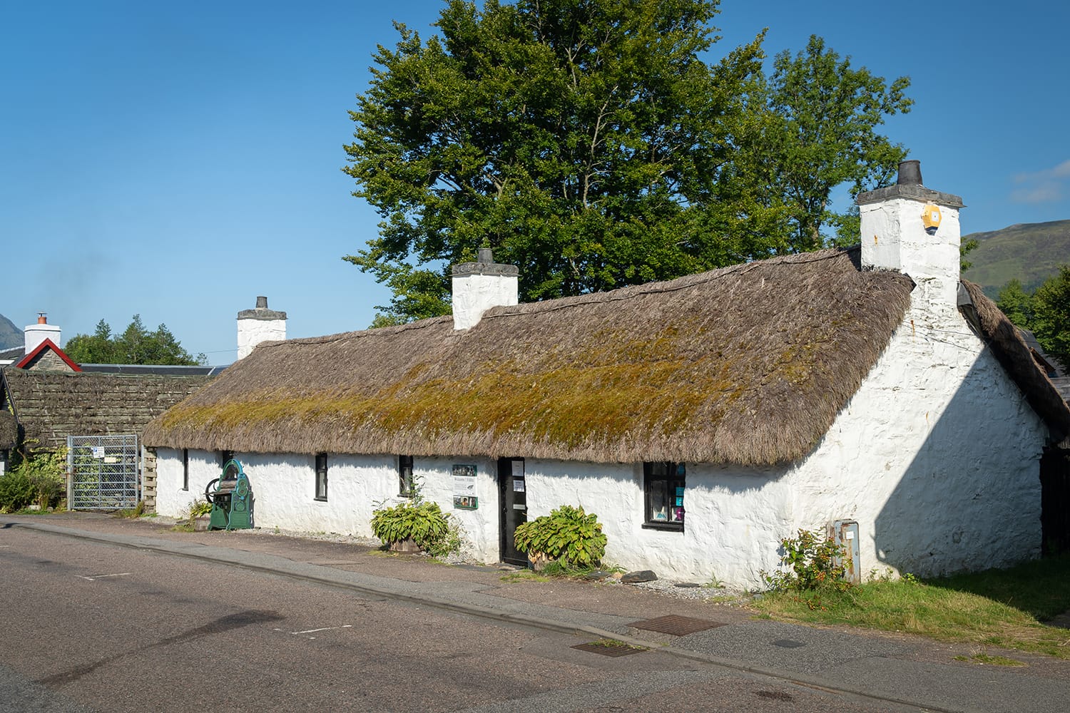Glencoe Folk Museum housed in a traditional thatched cottage. Scotland, UK
