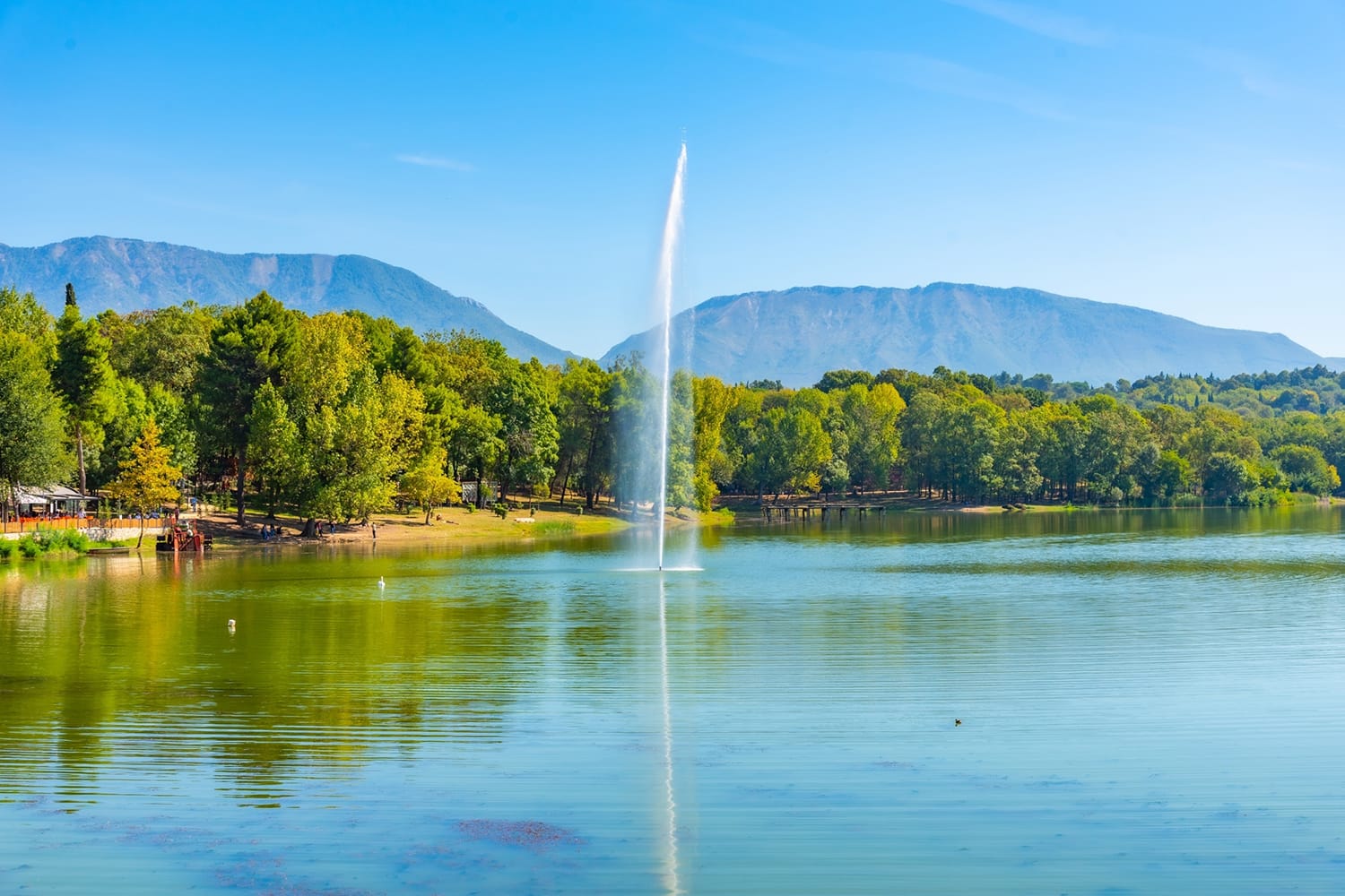 Lake in Tirana, Albania